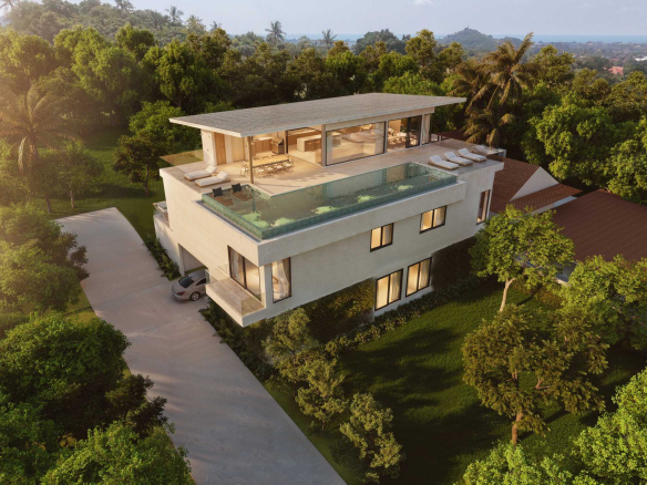 Luxury Sea View Villa for Sale in Bophut, Koh Samui| Panoramic Ocean & Mountain Views