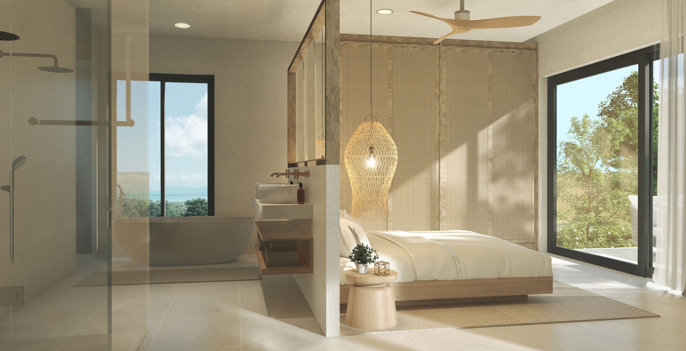 Luxury Sea View Villa for Sale in Bophut, Koh Samui| Panoramic Ocean & Mountain Views