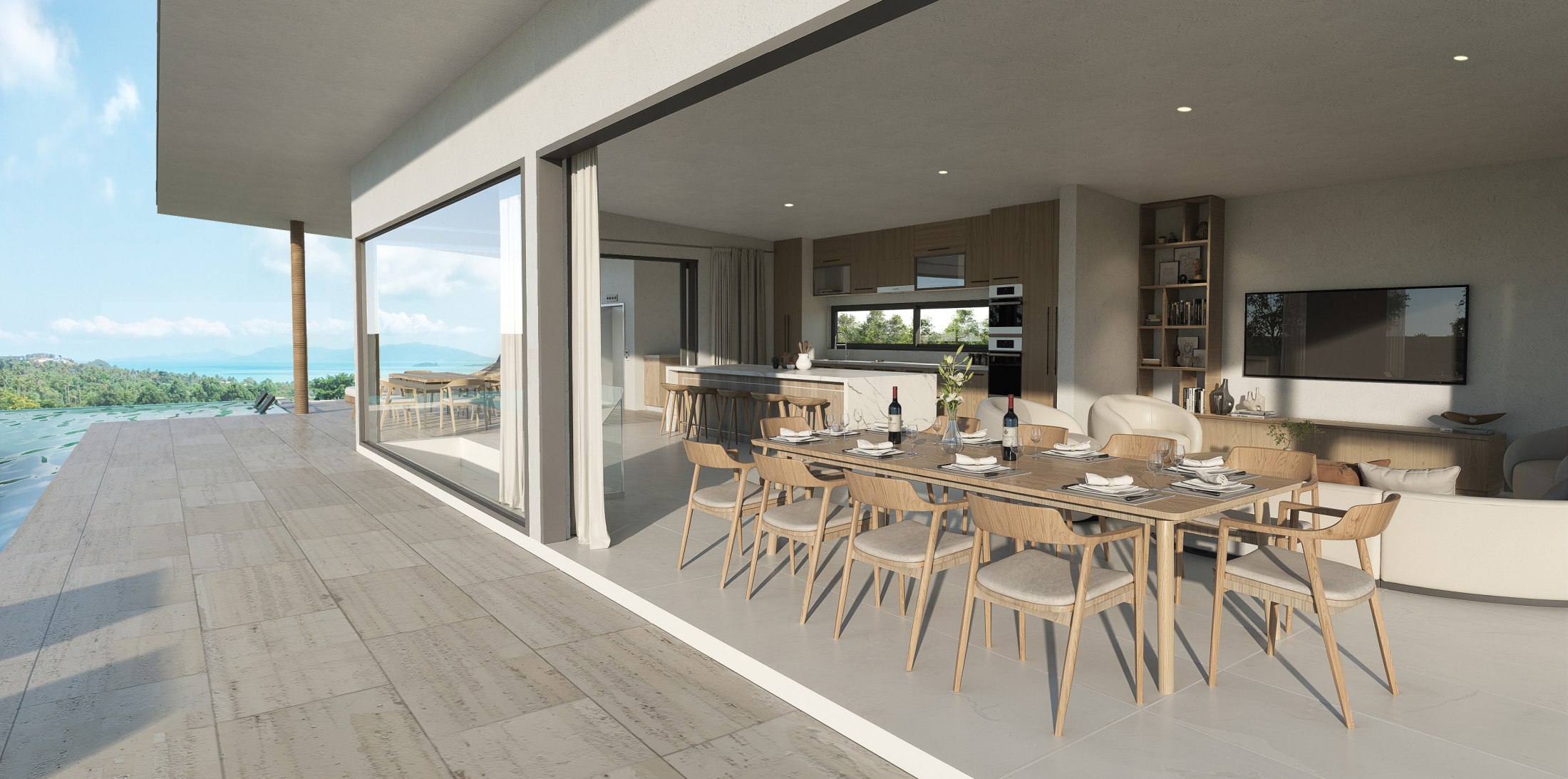 Luxury Sea View Villa for Sale in Bophut, Koh Samui| Panoramic Ocean & Mountain Views