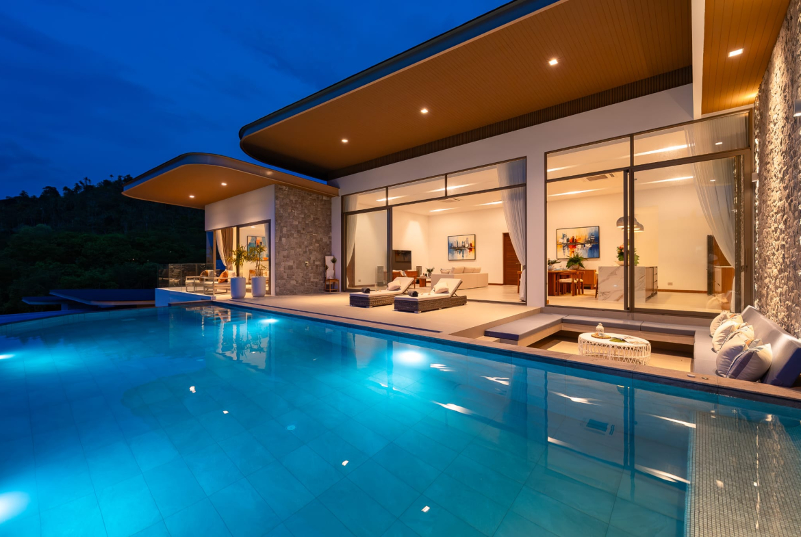 Exclusive 4-Bedroom Luxury Sea View Villa for Sale in Bophut, Koh Samui
