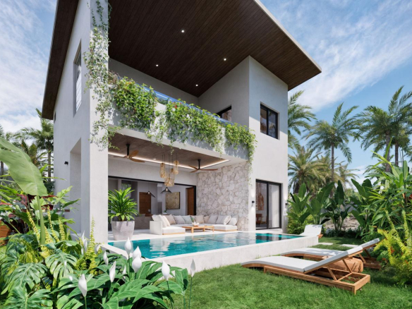 2-3-Bedroom Modern Tropical Pool Villas for Sale in Lamai, Koh Samui