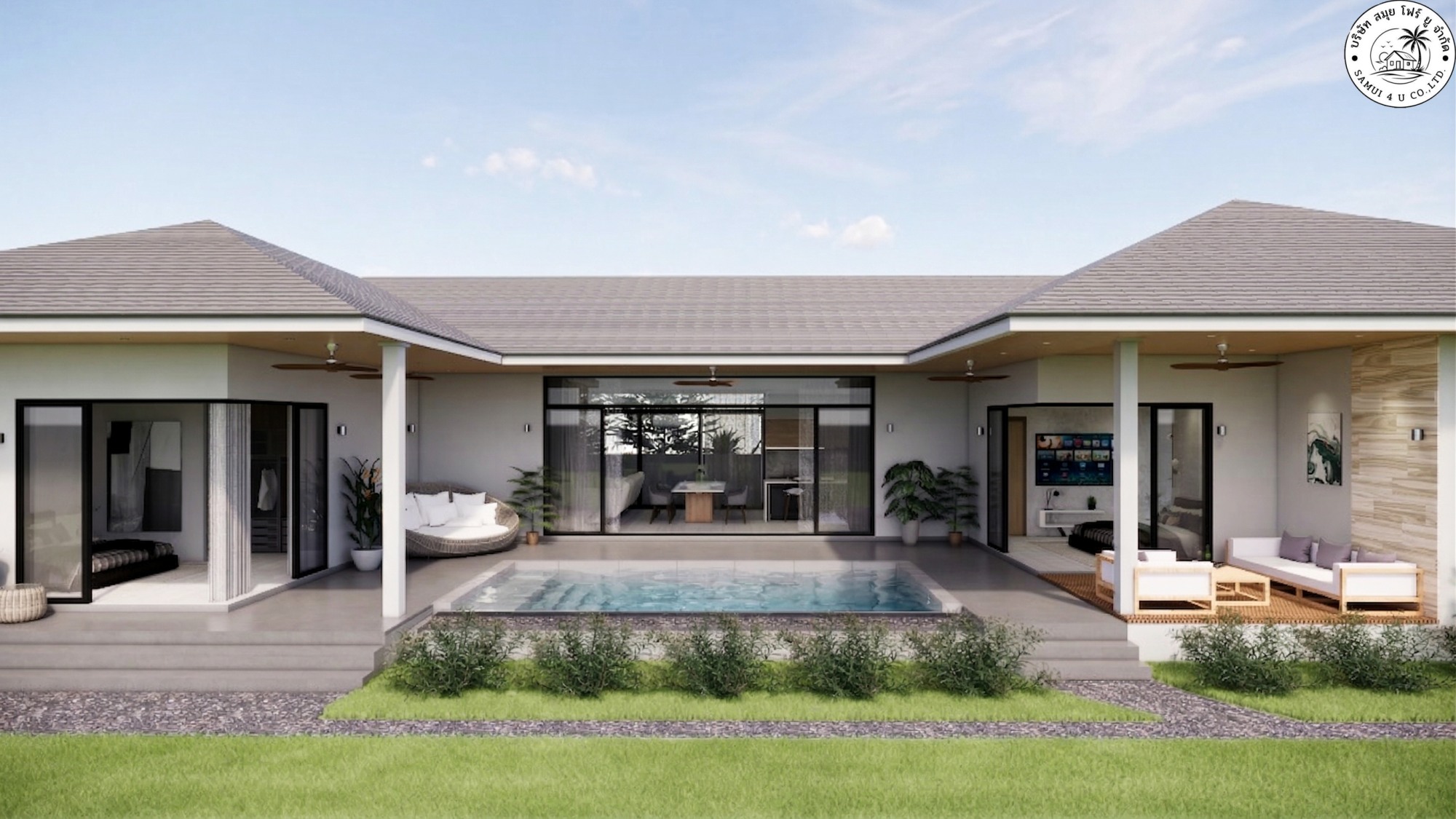 Modern 3-Bedroom Villas for Sale | Maenam, Koh Samui