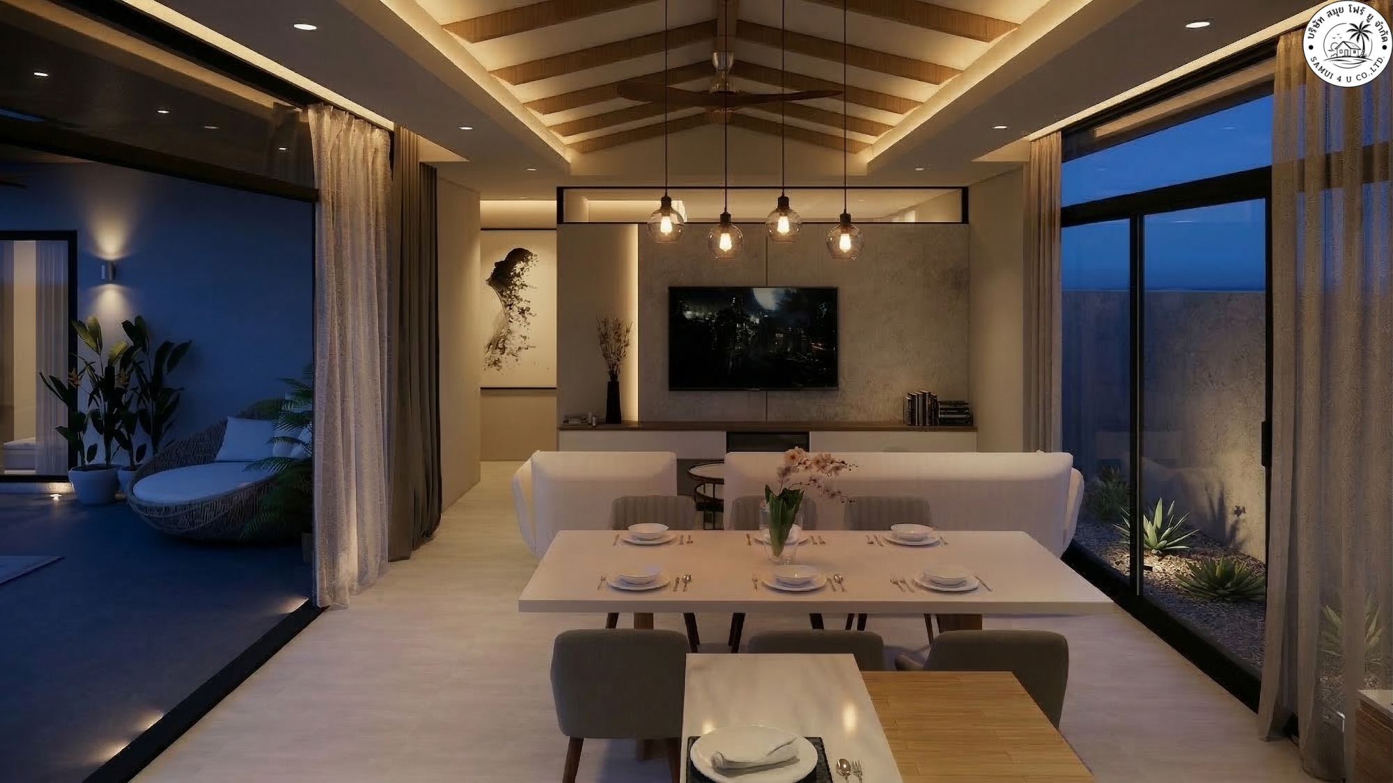 Modern 3-Bedroom Villas for Sale | Maenam, Koh Samui