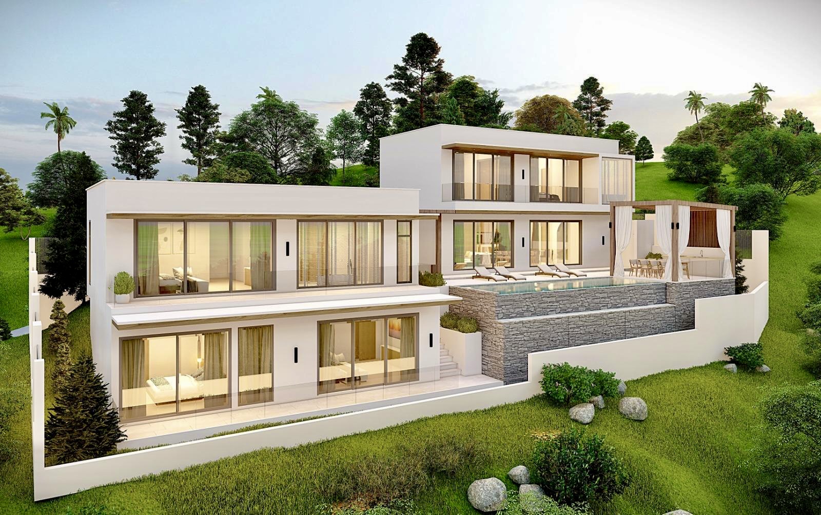 Luxury Hillside Pool Villas with Stunning Sunset Views