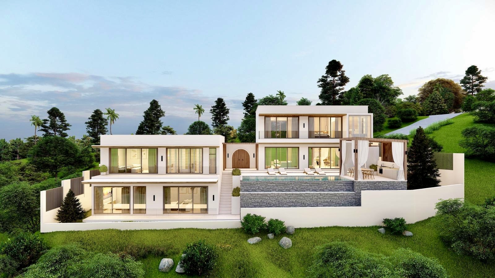 Luxury Hillside Pool Villas with Stunning Sunset Views
