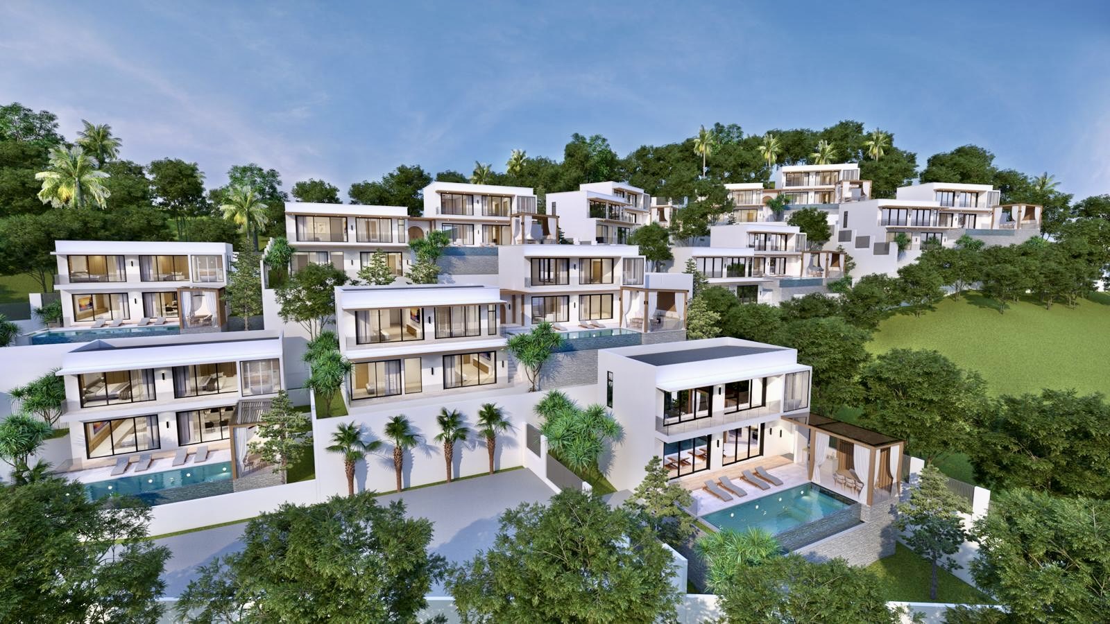 Luxury Hillside Pool Villas with Stunning Sunset Views