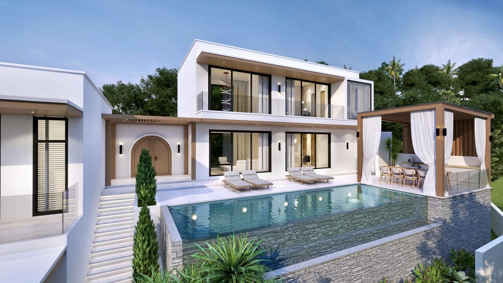 Luxury Hillside Pool Villas with Stunning Sunset Views
