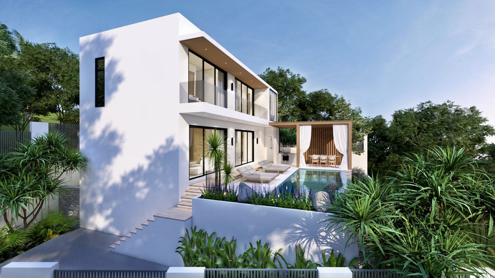 Luxury Hillside Pool Villas with Stunning Sunset Views