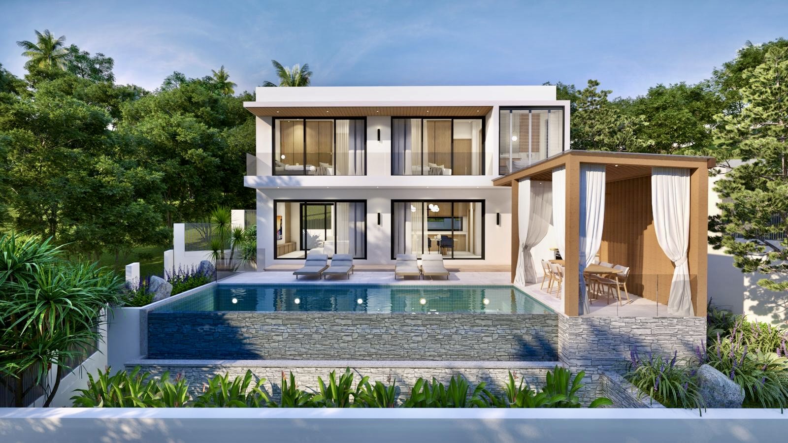 Luxury Hillside Pool Villas with Stunning Sunset Views