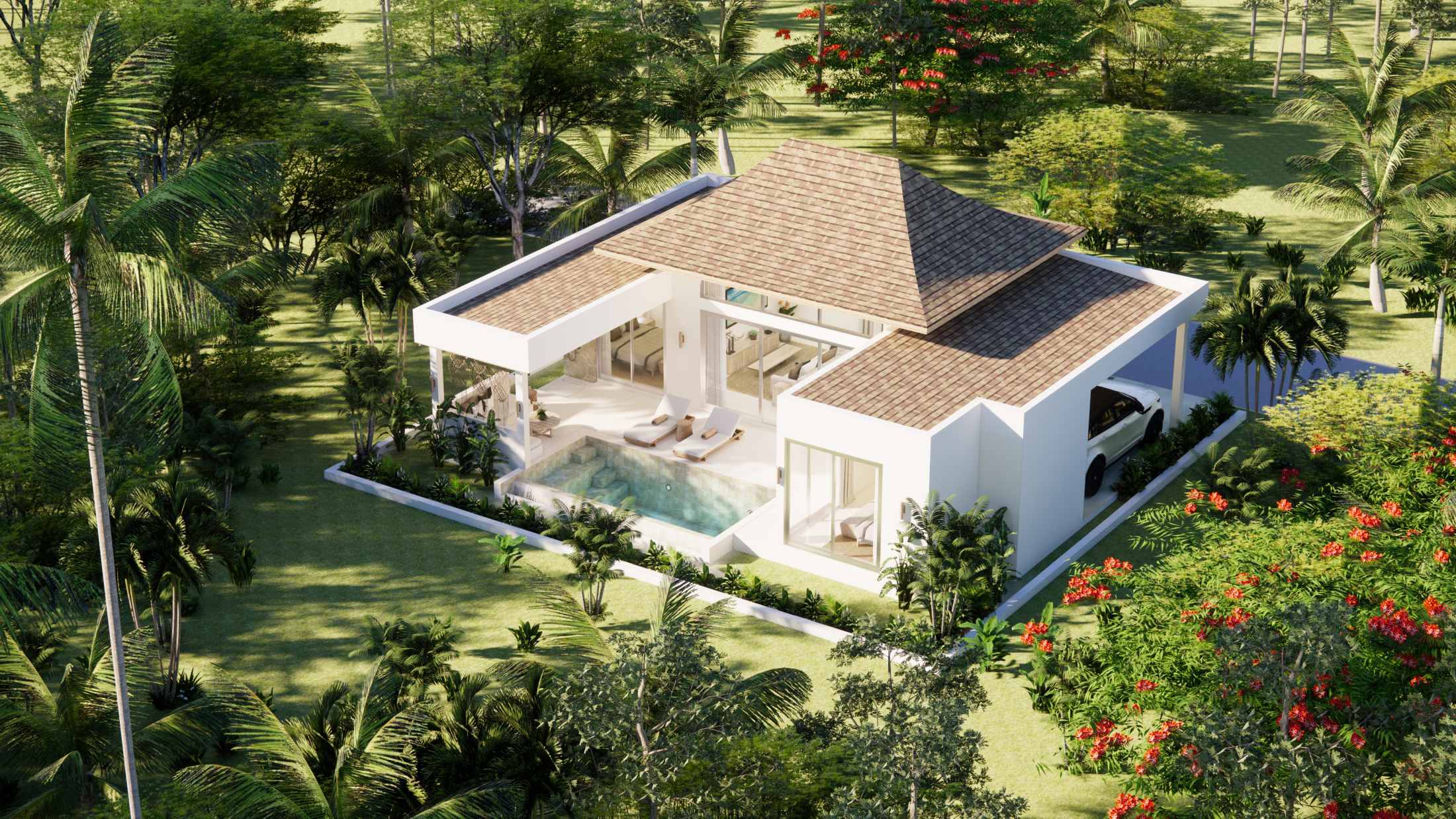 AELORA Residence 2 Bedroom Pool Villa (2) Boutique Pool Villas for Sale in Plai Laem, Koh Samui