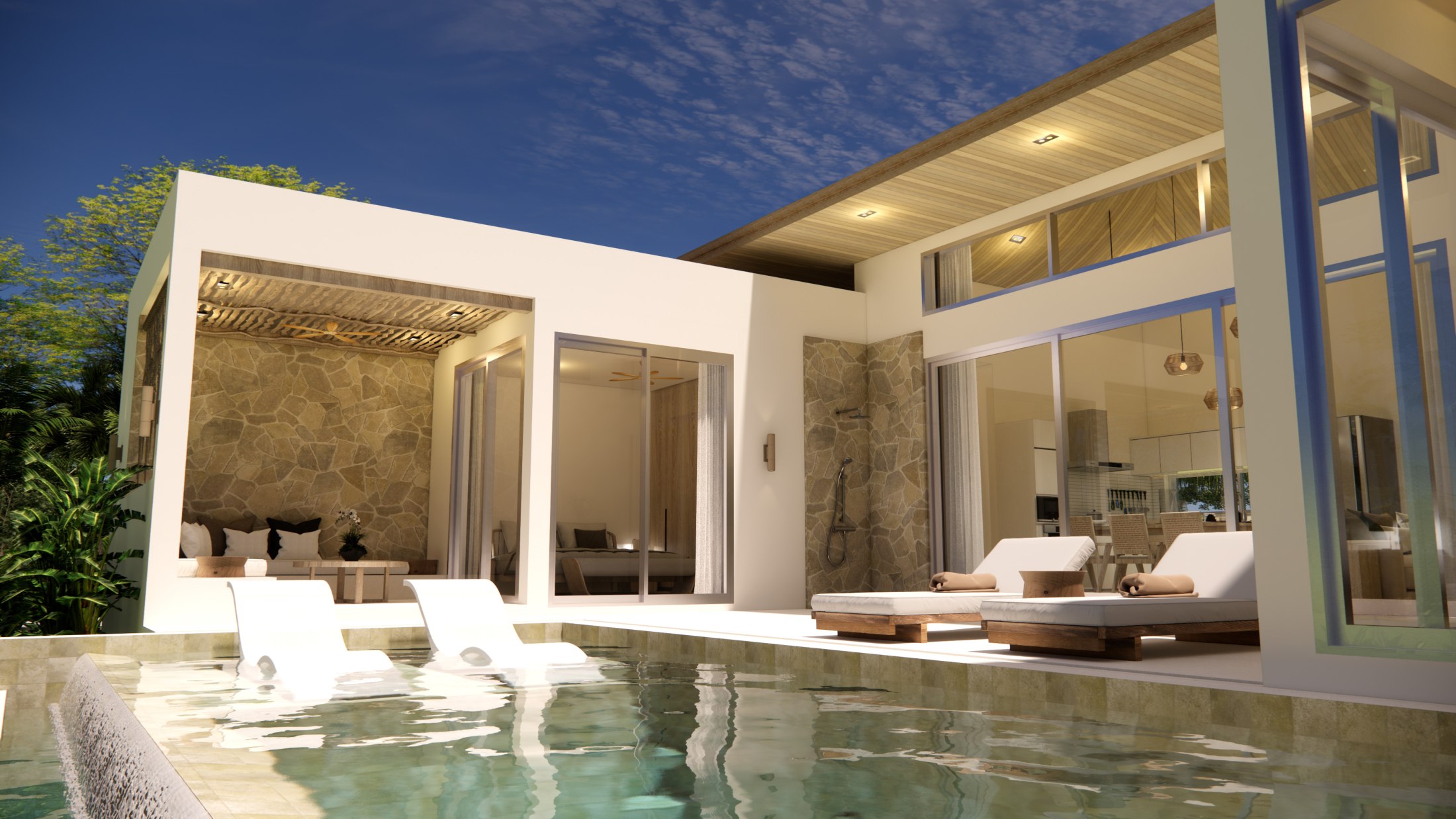 AELORA Residence 3 Bedroom Pool Villa (4) Boutique Pool Villas for Sale in Plai Laem, Koh Samui