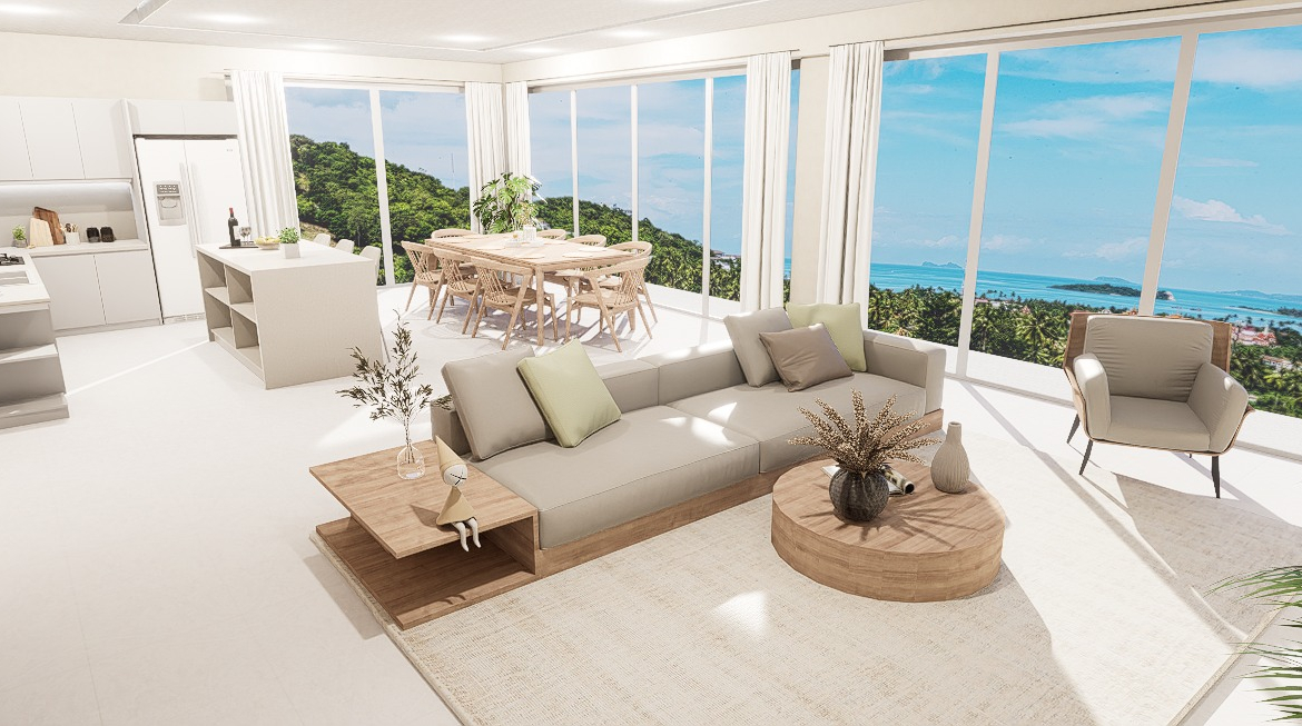 Exclusive Ocean View Pool Villa for Sale in Plai Laem, Koh Samui