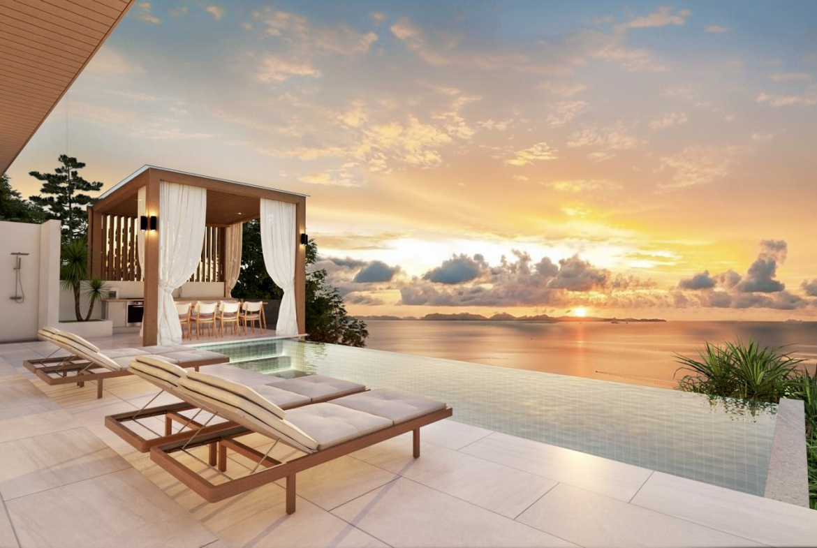 Luxury Hillside Pool Villas with Stunning Sunset Views