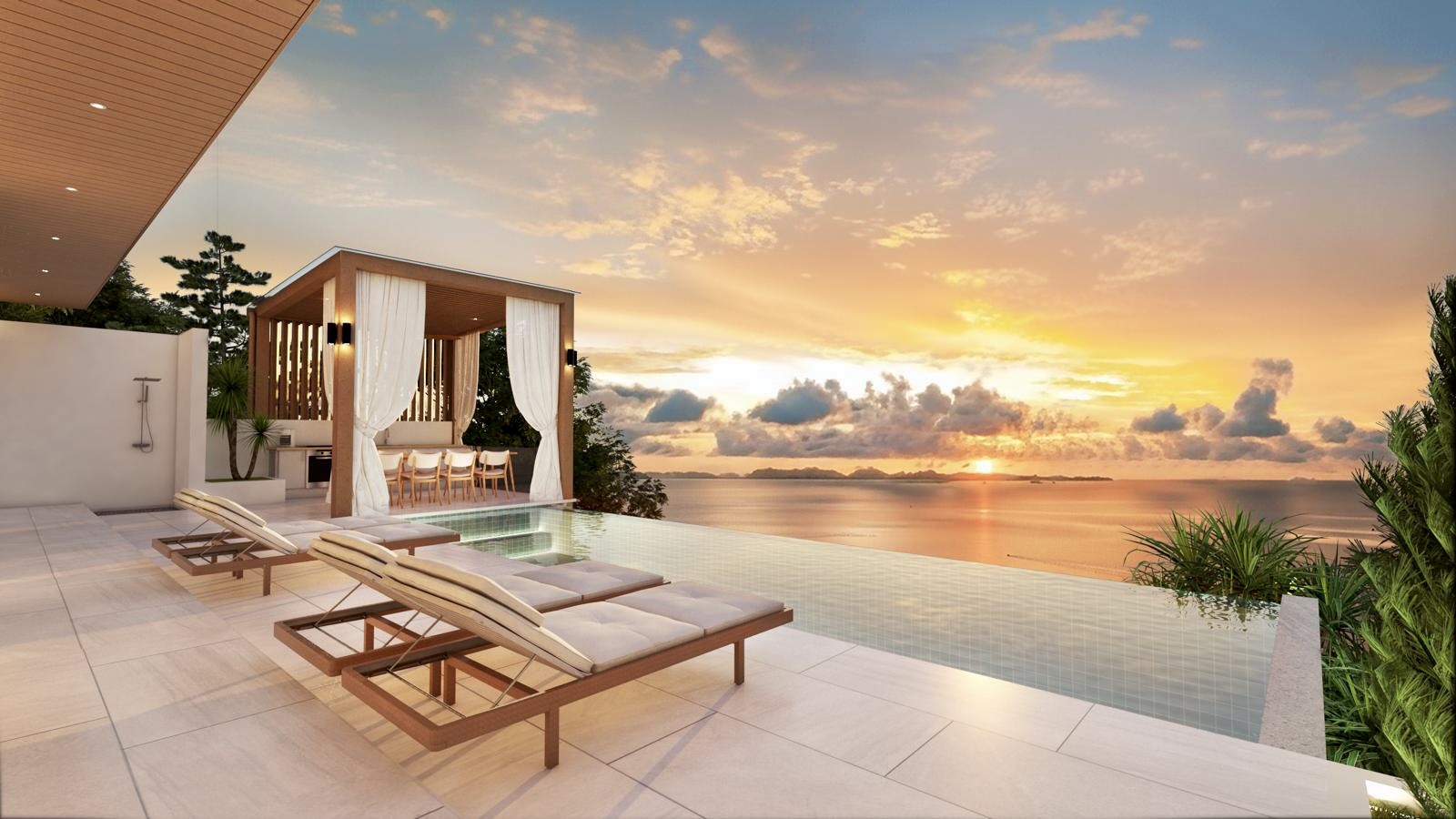 Luxury Hillside Pool Villas with Stunning Sunset Views