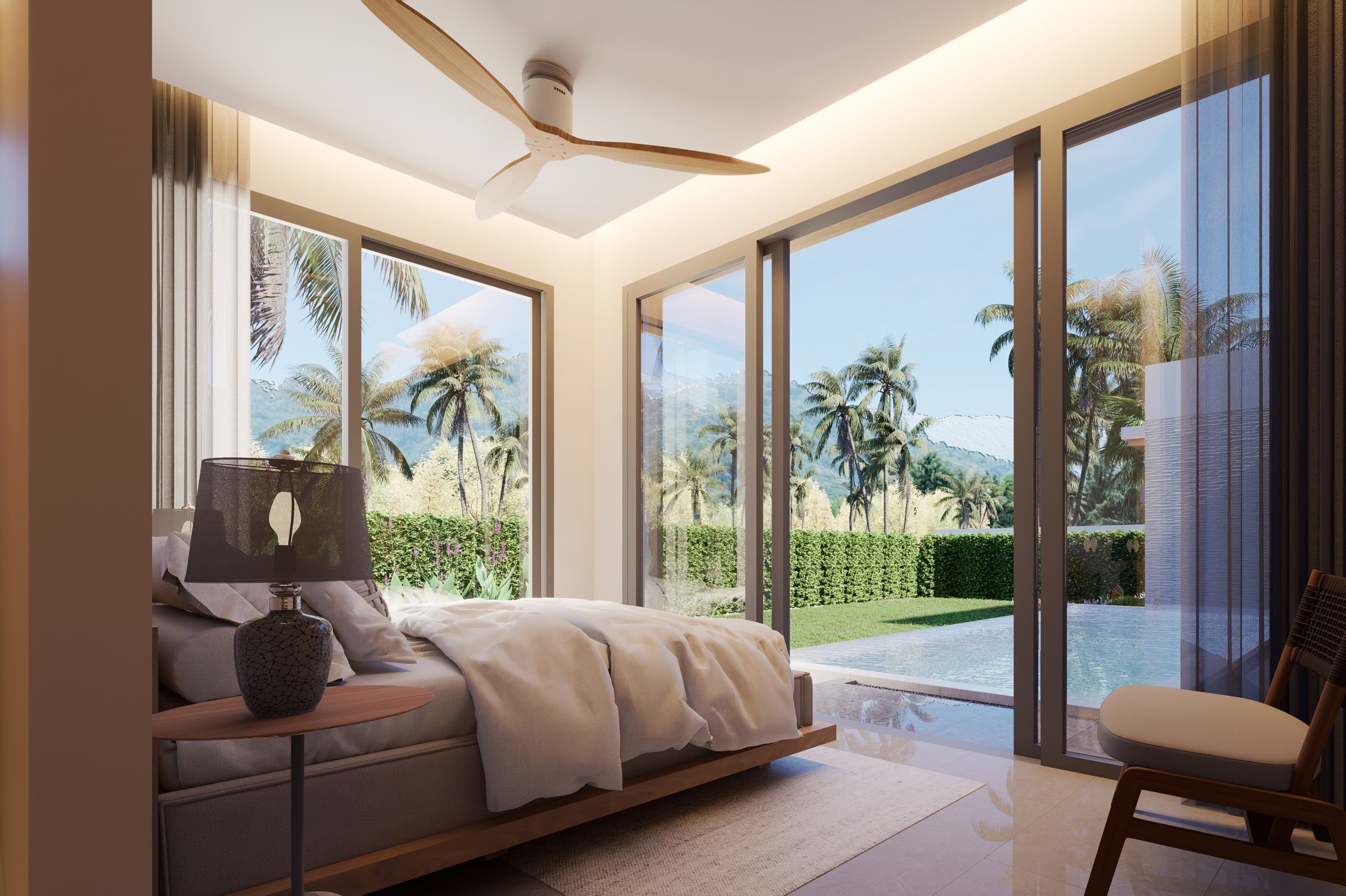 13 3-Bedroom Single-Storey Pool Villa for Sale in Plai Laem, Koh Samui