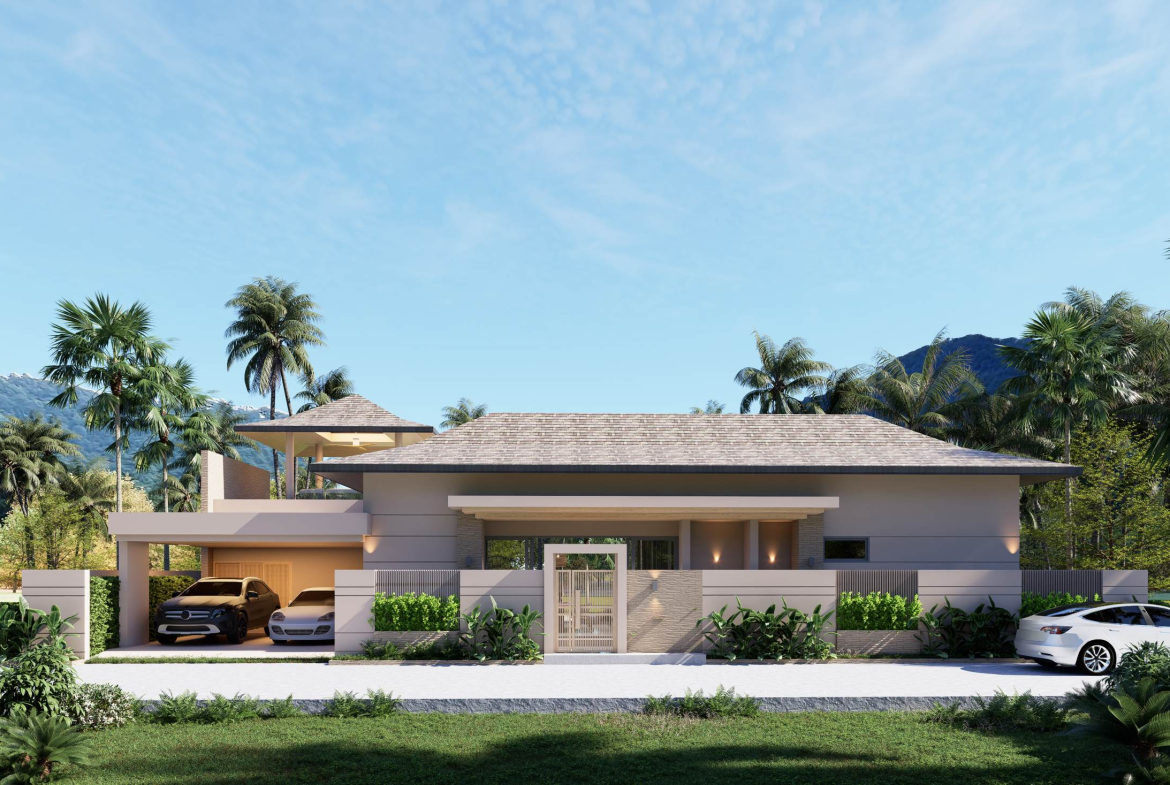 3-Bedroom Single-Storey Pool Villa for Sale in Plai Laem, Koh Samui