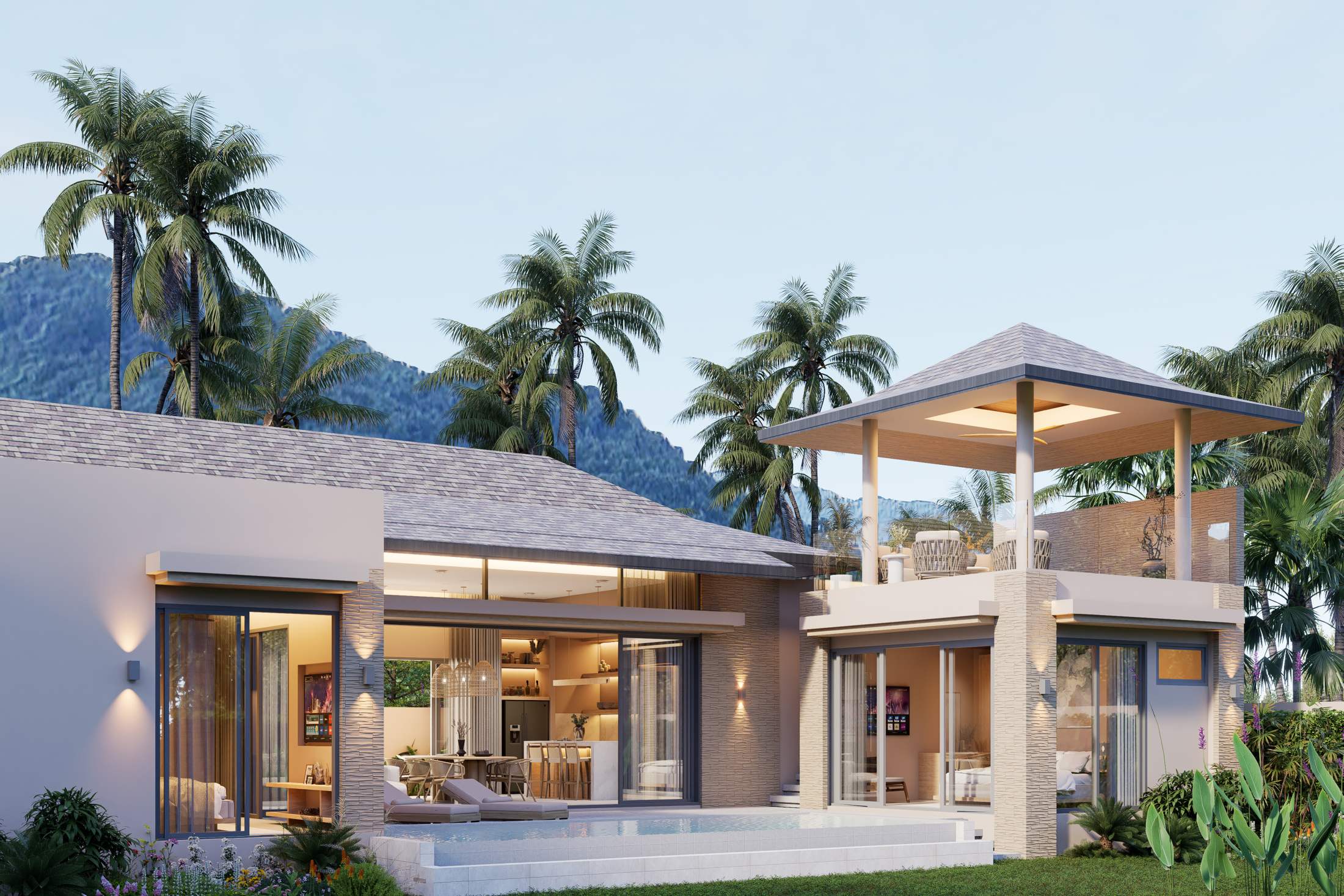 2 3-Bedroom Single-Storey Pool Villa for Sale in Plai Laem, Koh Samui