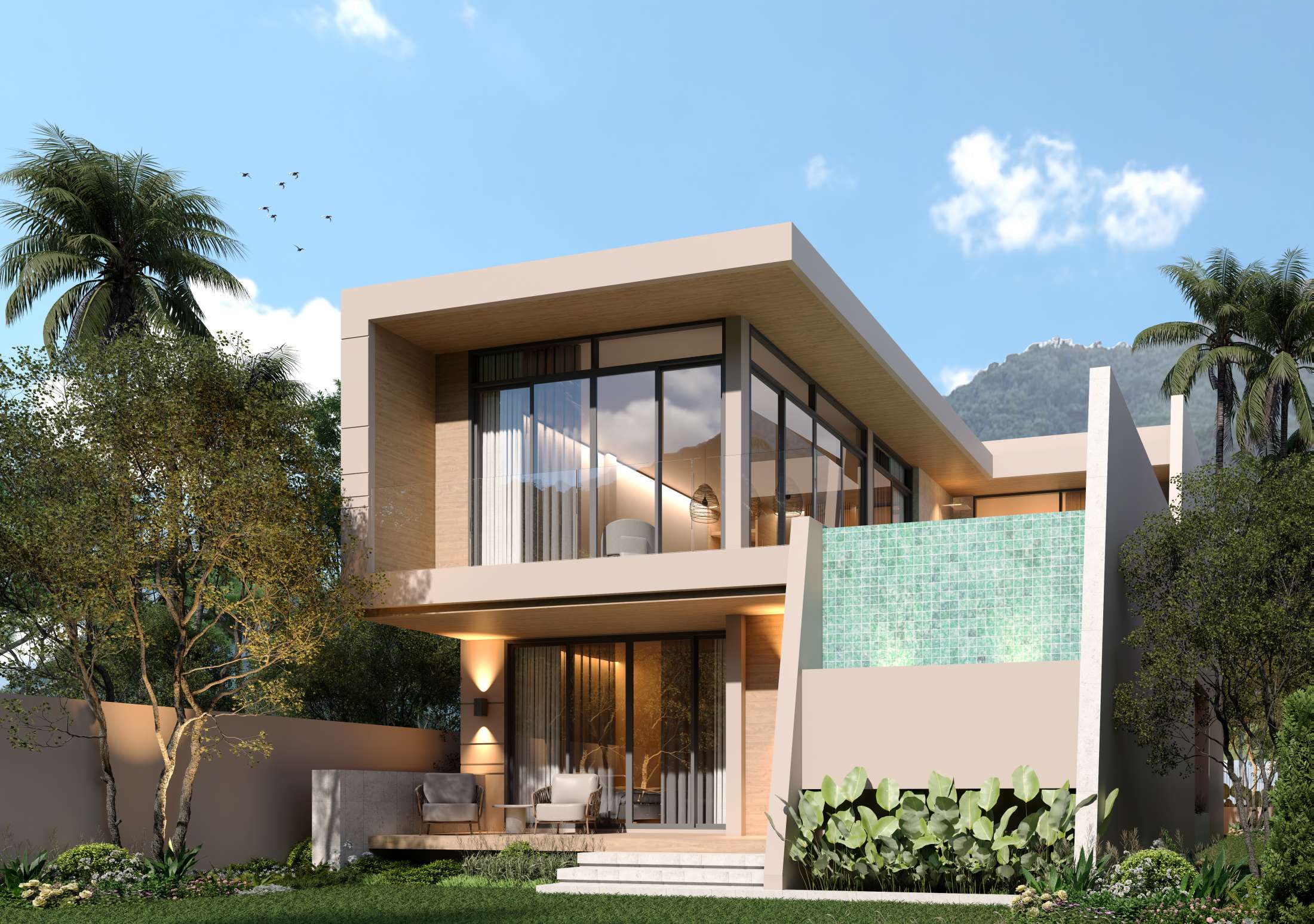 Modern 3-Bedroom Two-Storey Pool Villa for Sale in Plai Laem, Koh Samui