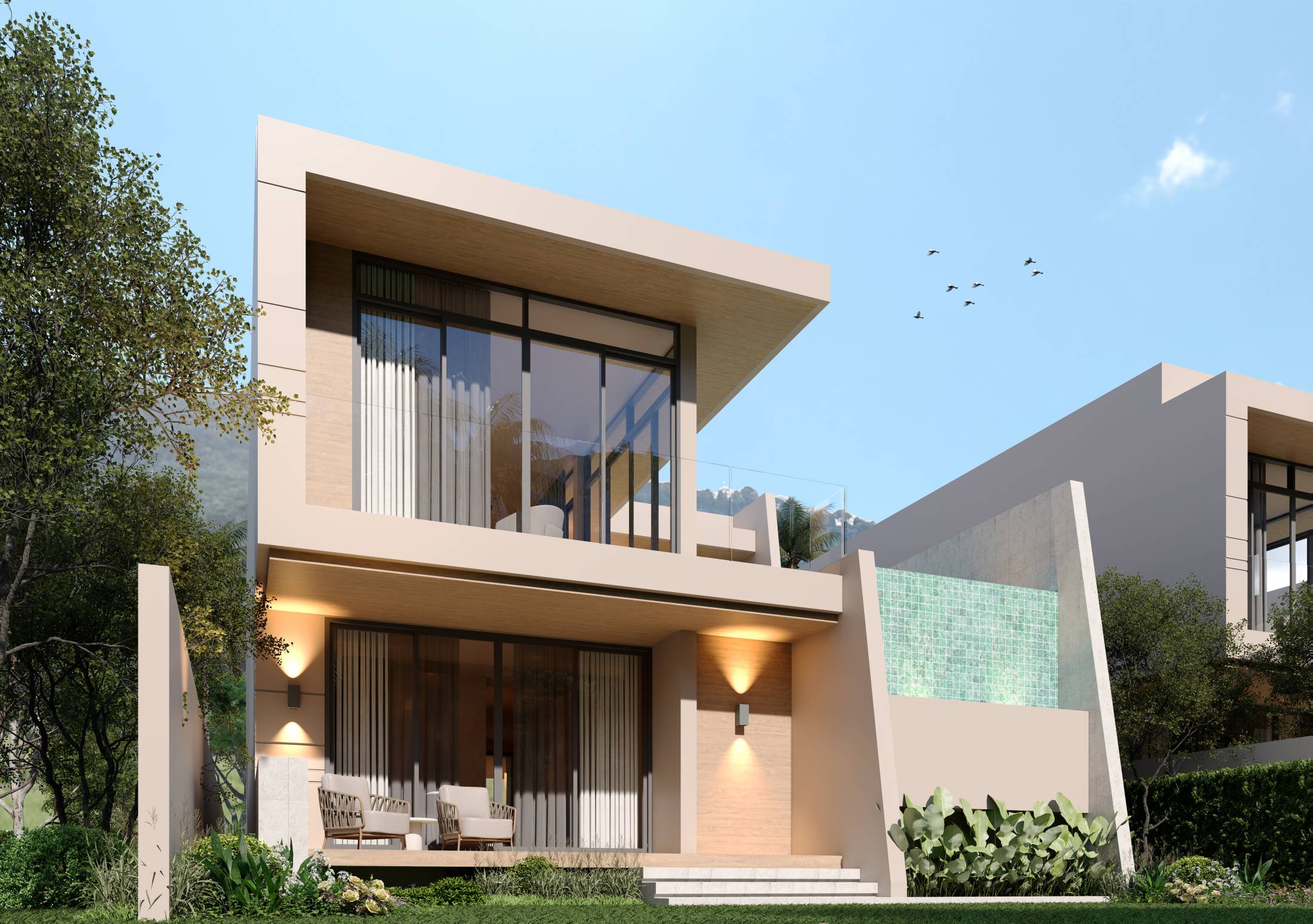 Modern 3-Bedroom Two-Storey Pool Villa for Sale in Plai Laem, Koh Samui