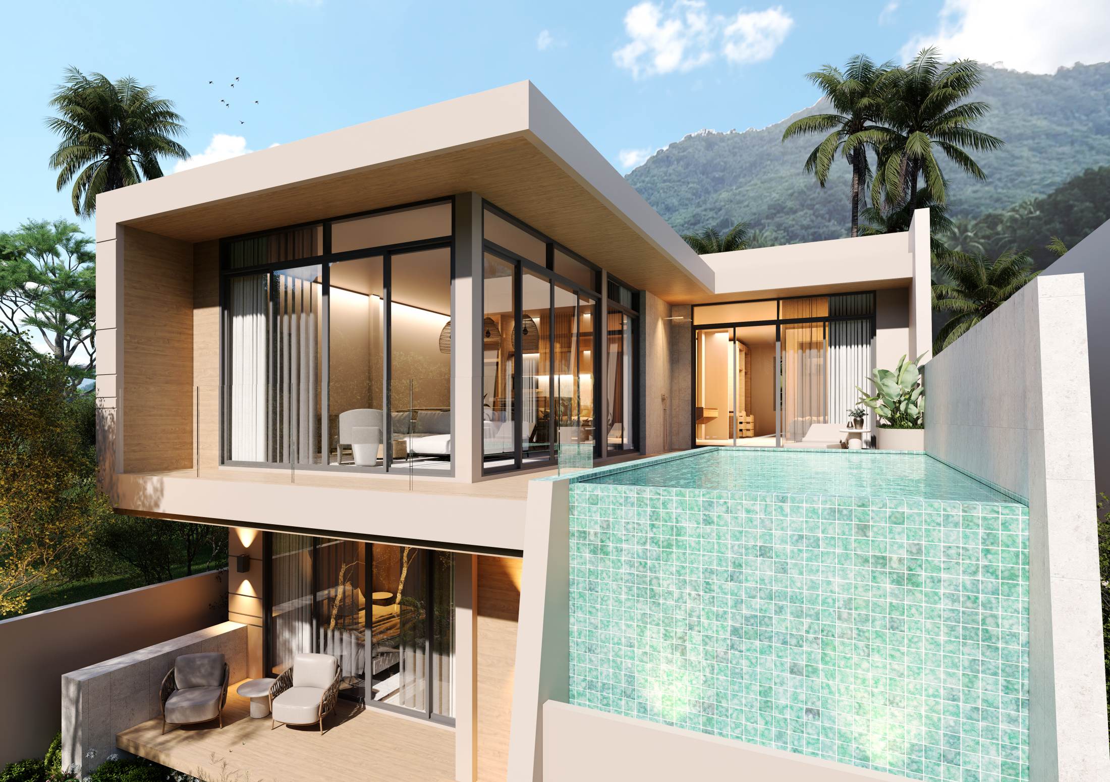 Modern 3-Bedroom Two-Storey Pool Villa for Sale in Plai Laem, Koh Samui