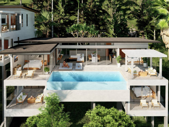 Luxury 4-Bedroom Sea View Villa for Sale in Chaweng, Koh Samui