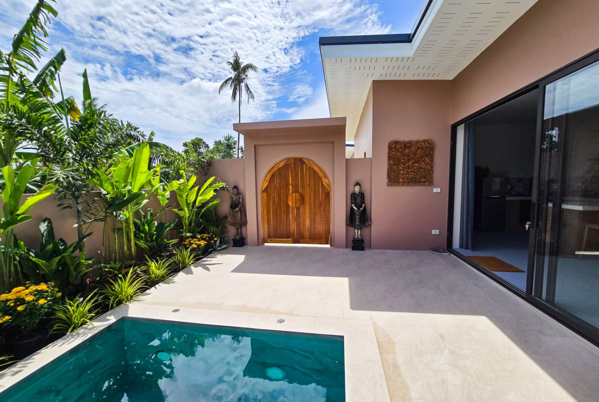 Brand-New 2-Bedroom Bali-Style Pool Villa for Sale in Maenam, Koh Samui