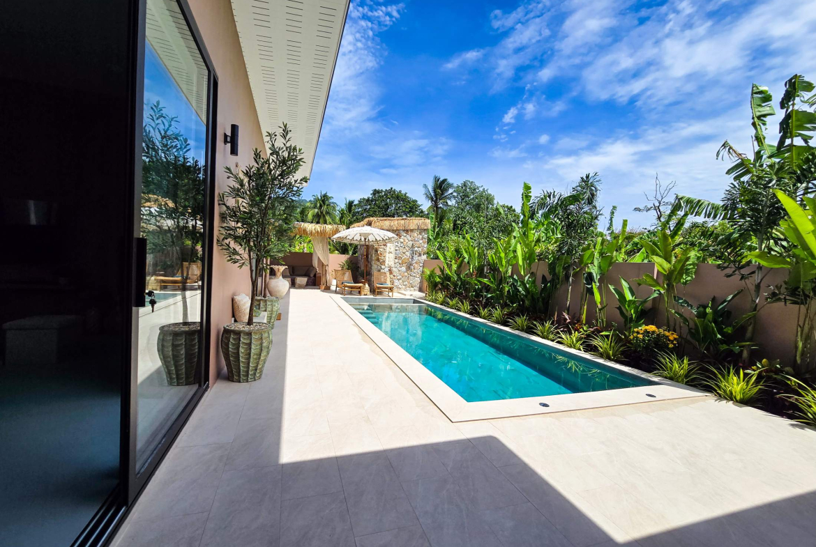 Brand-New 2-Bedroom Bali-Style Pool Villa for Sale in Maenam, Koh Samui
