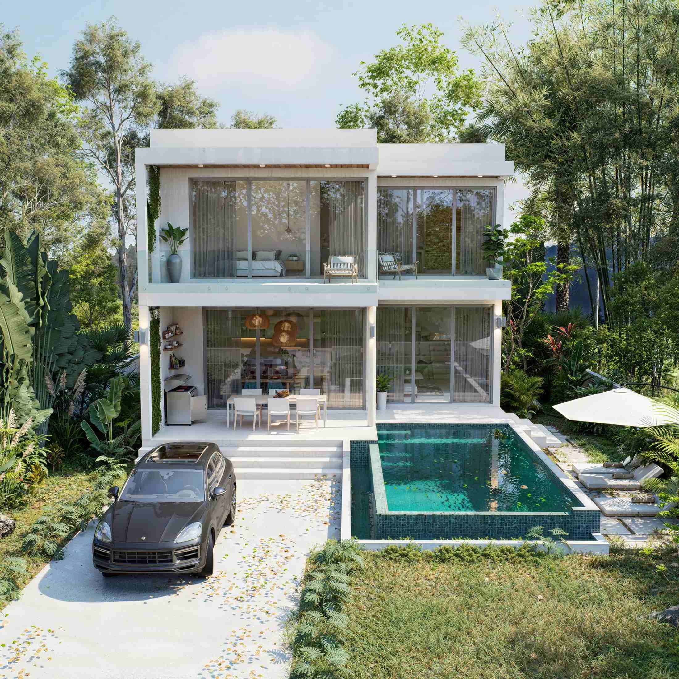 Modern 4-Bedroom Private Pool Villa for Sale in Plai Laem, Koh Samui