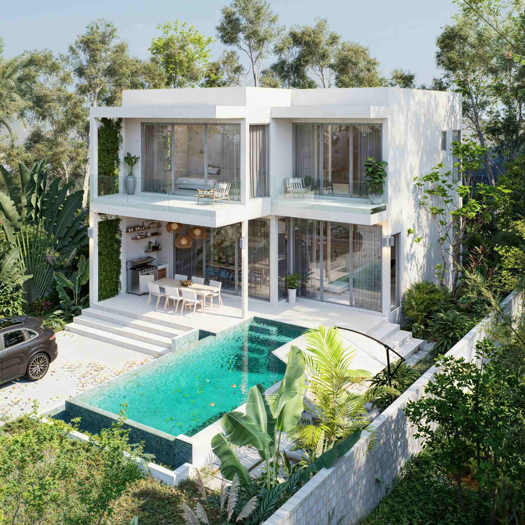 Modern 4-Bedroom Private Pool Villa for Sale in Plai Laem, Koh Samui