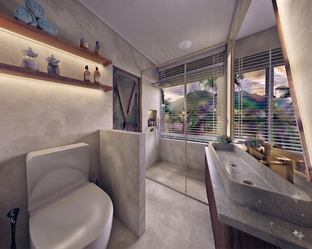 Bathroom 2 bath -final Luxury 3-Bedroom Sea-View Pool Villas for Sale in Maenam–Ban Tai, Koh Samui