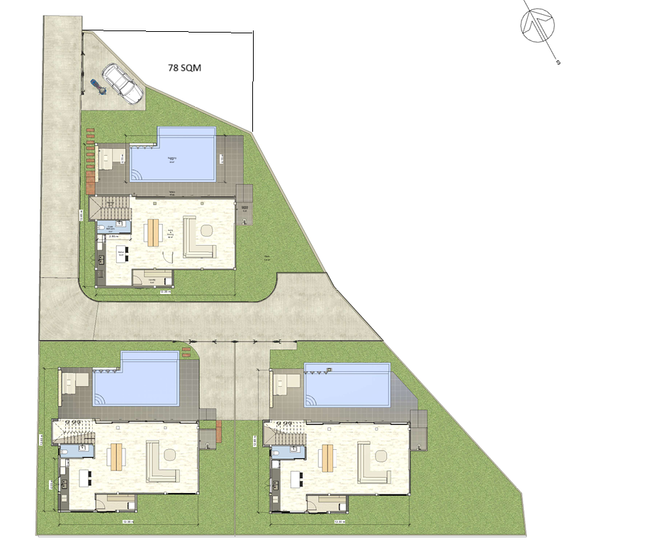 Extra Land To Purchase Luxury 3-Bedroom Sea-View Pool Villas for Sale in Maenam–Ban Tai, Koh Samui