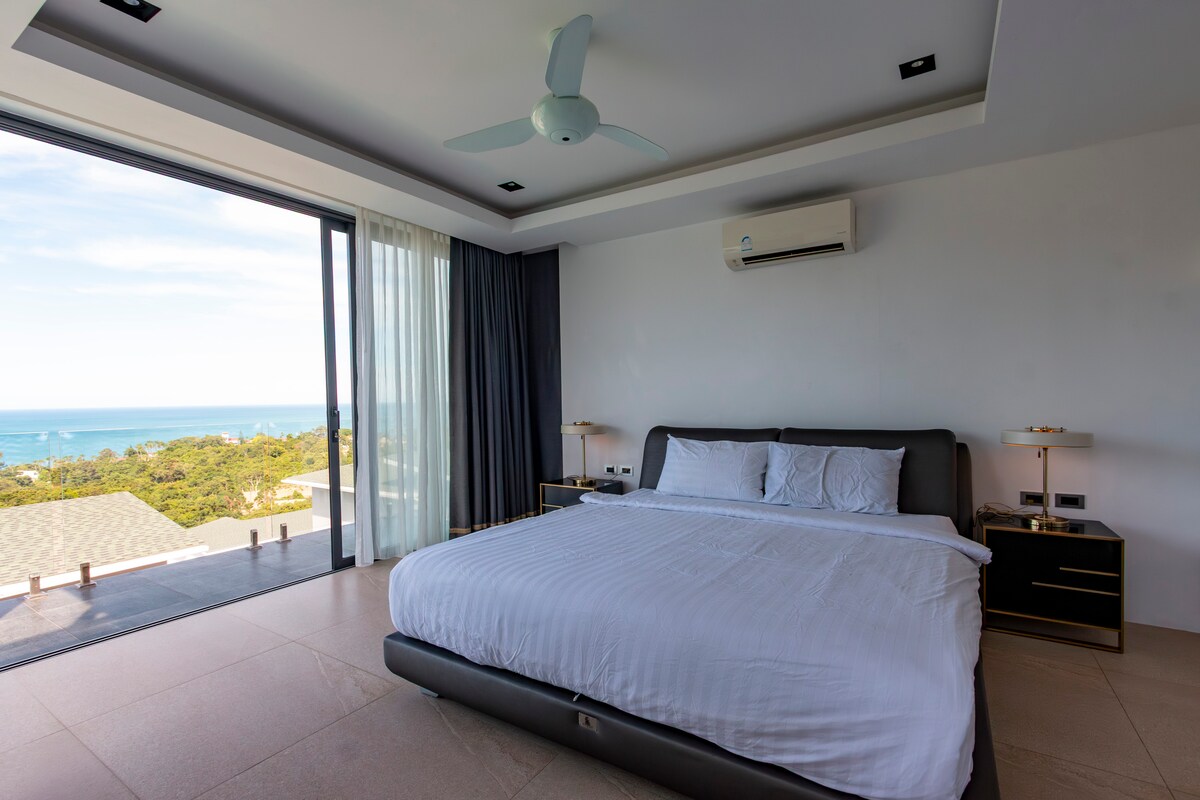 Renovated 5-Bedroom Sea-View Pool Villa for Sale or Rent in Chaweng Noi, Koh Samui