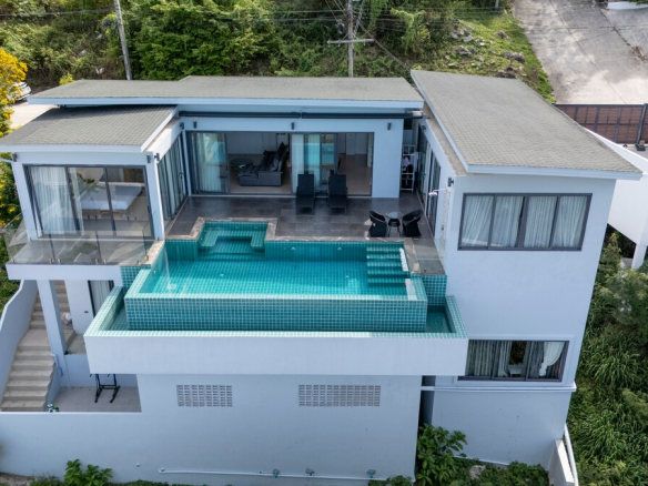 Renovated 5-Bedroom Sea-View Pool Villa for Sale or Rent in Chaweng Noi, Koh Samui