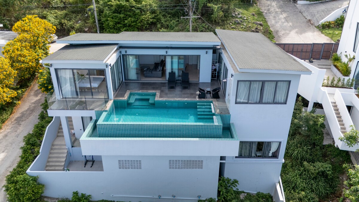 Renovated 5-Bedroom Sea-View Pool Villa for Sale or Rent in Chaweng Noi, Koh Samui