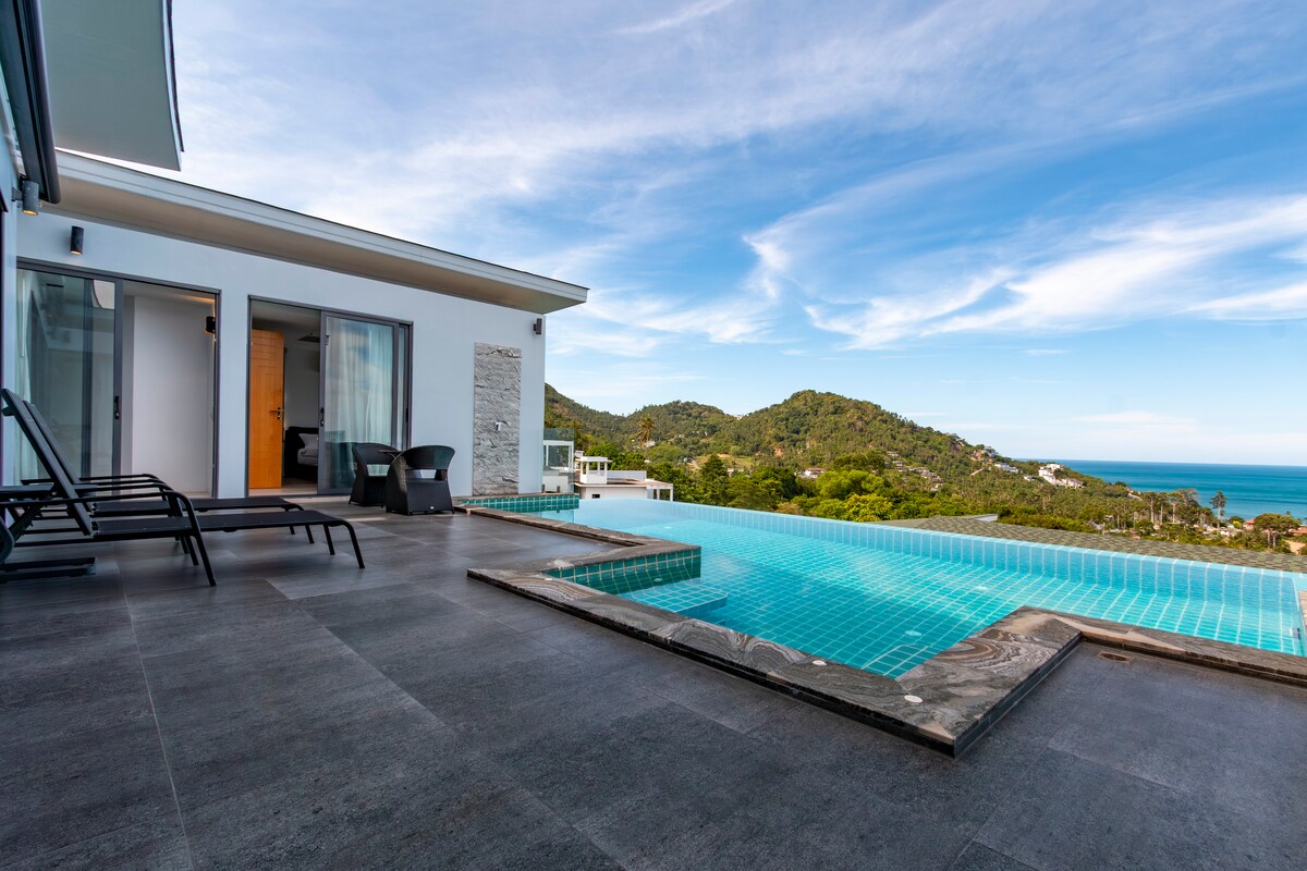 Renovated 5-Bedroom Sea-View Pool Villa for Sale or Rent in Chaweng Noi, Koh Samui