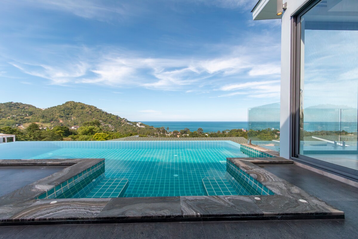 Renovated 5-Bedroom Sea-View Pool Villa for Sale or Rent in Chaweng Noi, Koh Samui