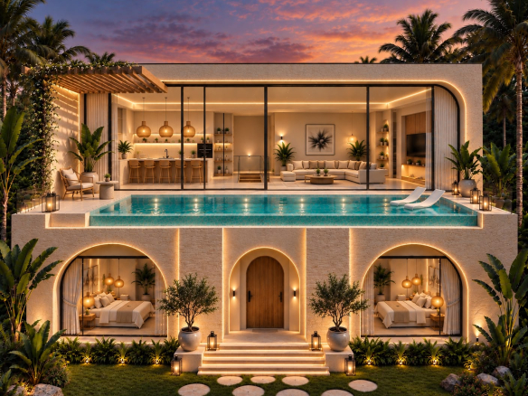 Luxury Balinese-Inspired Pool Villas for Sale in Chaweng, Koh Samui