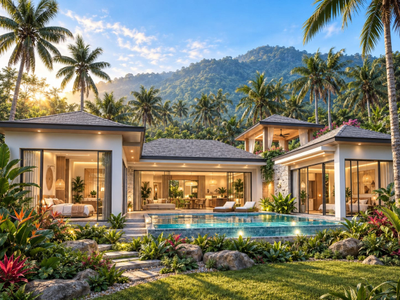 3-Bedroom Freehold Pool Villas for Sale in Lamai, Koh Samui