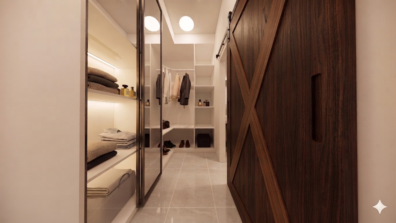 bedroom 3 walk in closet- final Luxury 3-Bedroom Sea-View Pool Villas for Sale in Maenam–Ban Tai, Koh Samui
