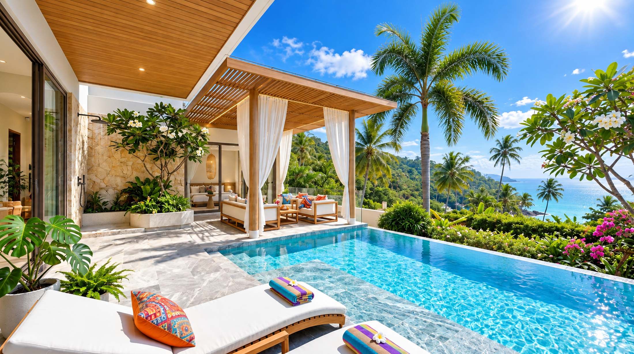 terrace 2 3-Bedroom Panoramic Sea View Pool Villa for Sale in Lamai, Koh Samui – From 8.9M THB