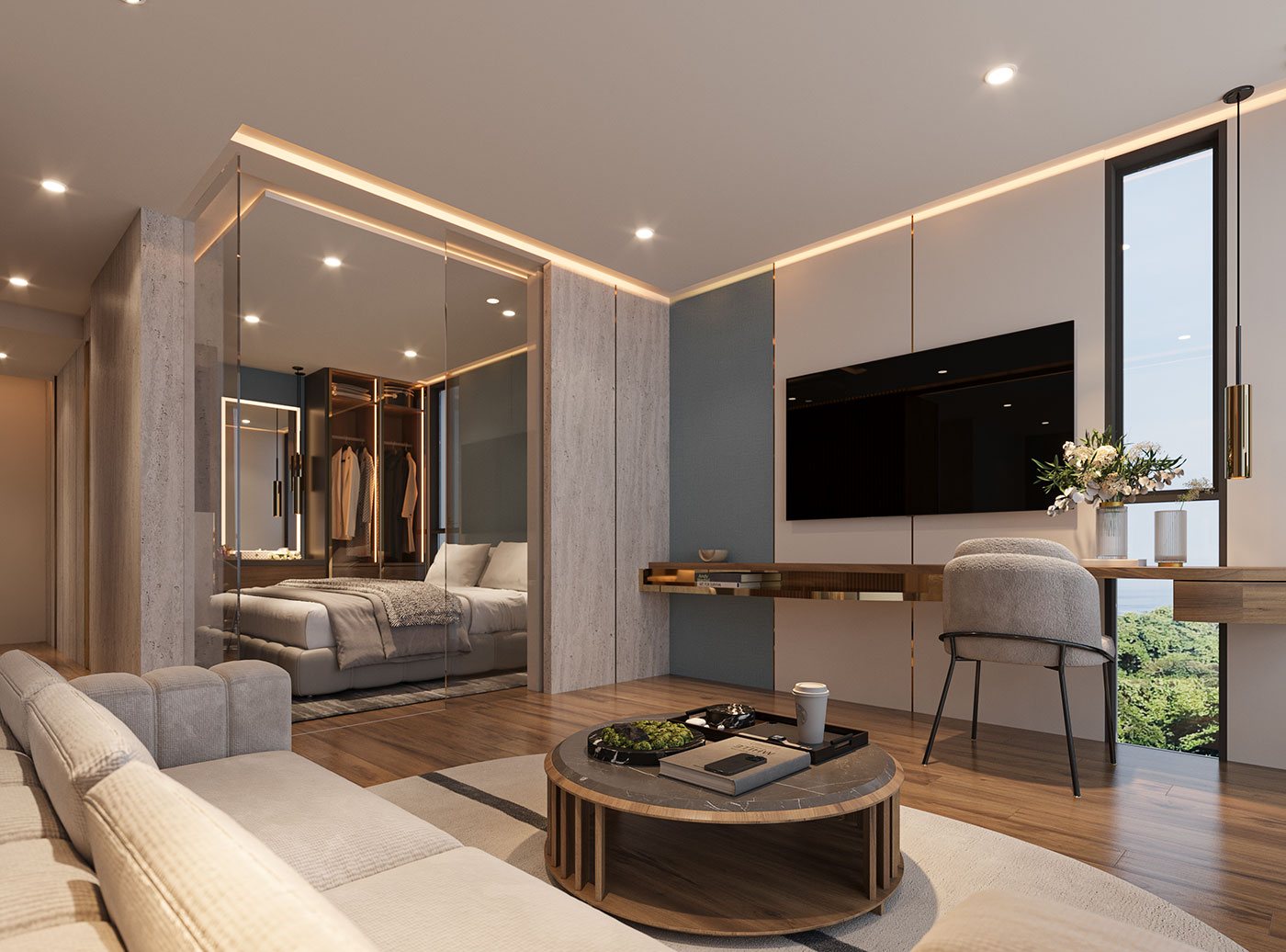 Ashiyana Heights, Kata, Phuket – Two-bedroom unit living area