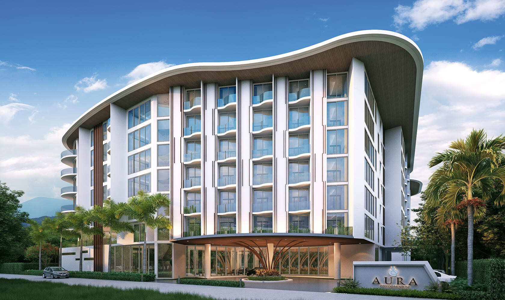AURA Condominium, Rawai, Phuket – Main entrance and facade