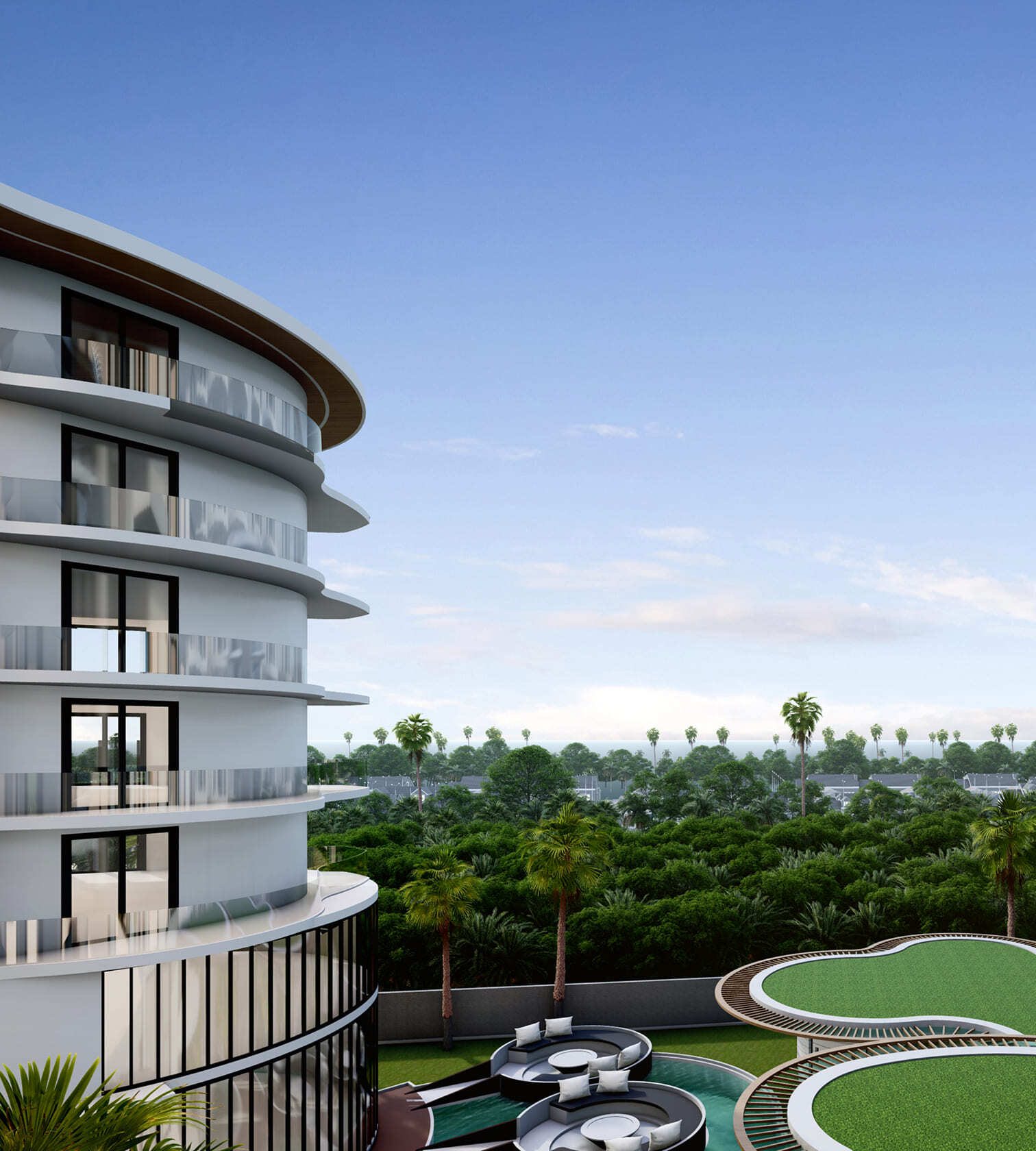 AURA Condominium, Rawai, Phuket – Building and pool area
