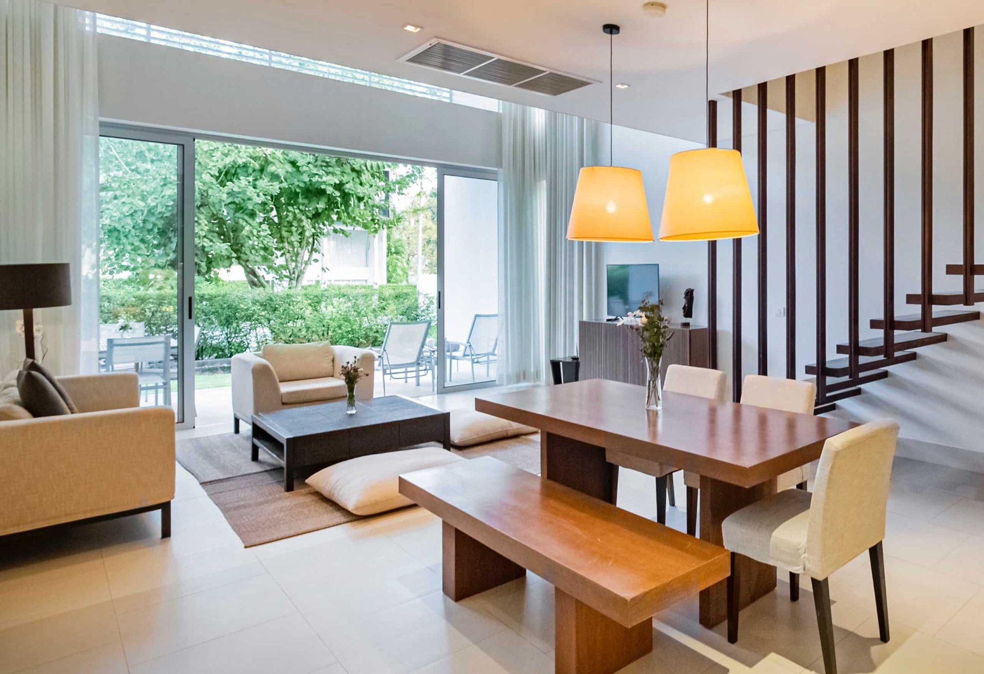 Baan Yamu Residences, Cape Yamu, Phuket – 3-bedroom duplex living and dining