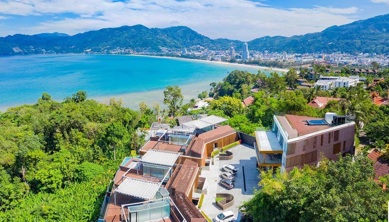 Bluepoint Condominiums, Patong, Phuket – Bluepoint and Patong Bay from above