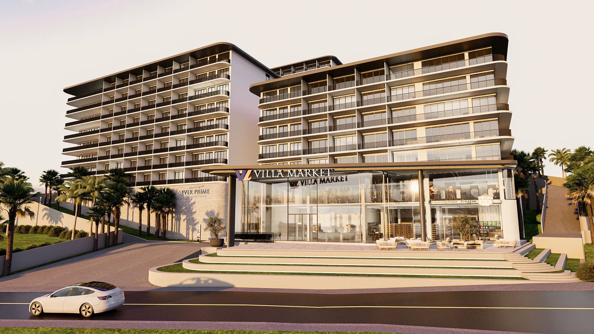 ever prime residences karon 02 Ever Prime Residences Karon, Karon, Phuket – Main building facade and entrance