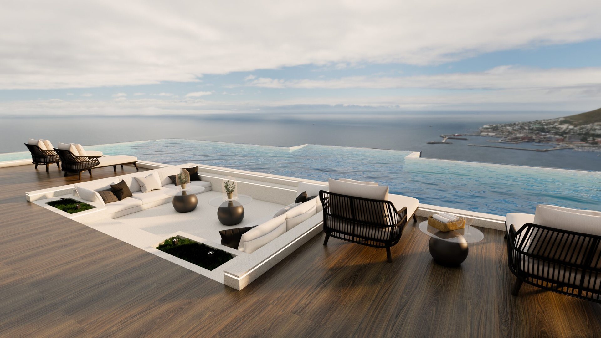 ever prime residences karon 03 Ever Prime Residences Karon, Karon, Phuket – Rooftop infinity pool and lounge with sea view