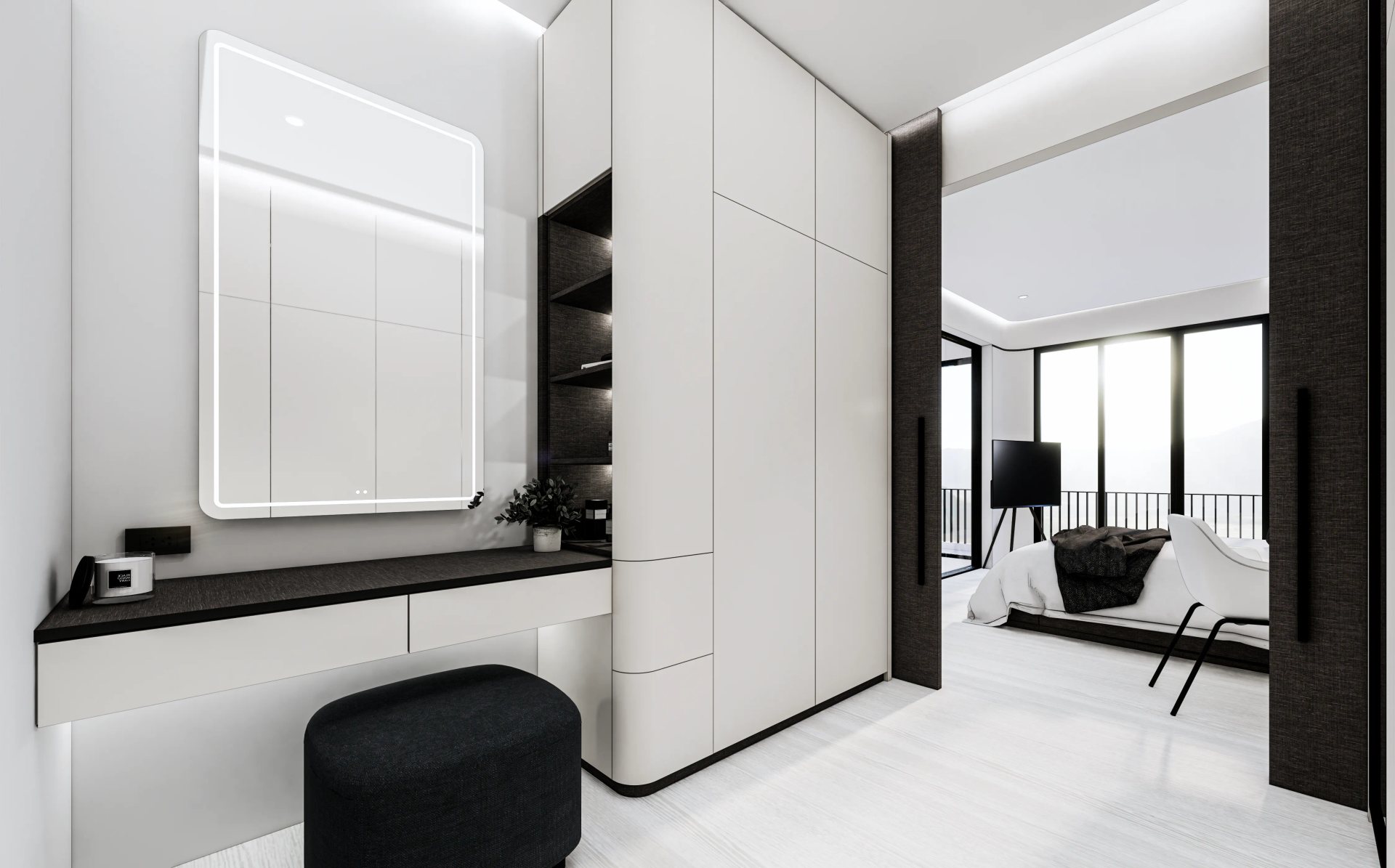 ever prime residences karon 11 Ever Prime Residences Karon, Karon, Phuket – Bedroom and dressing area