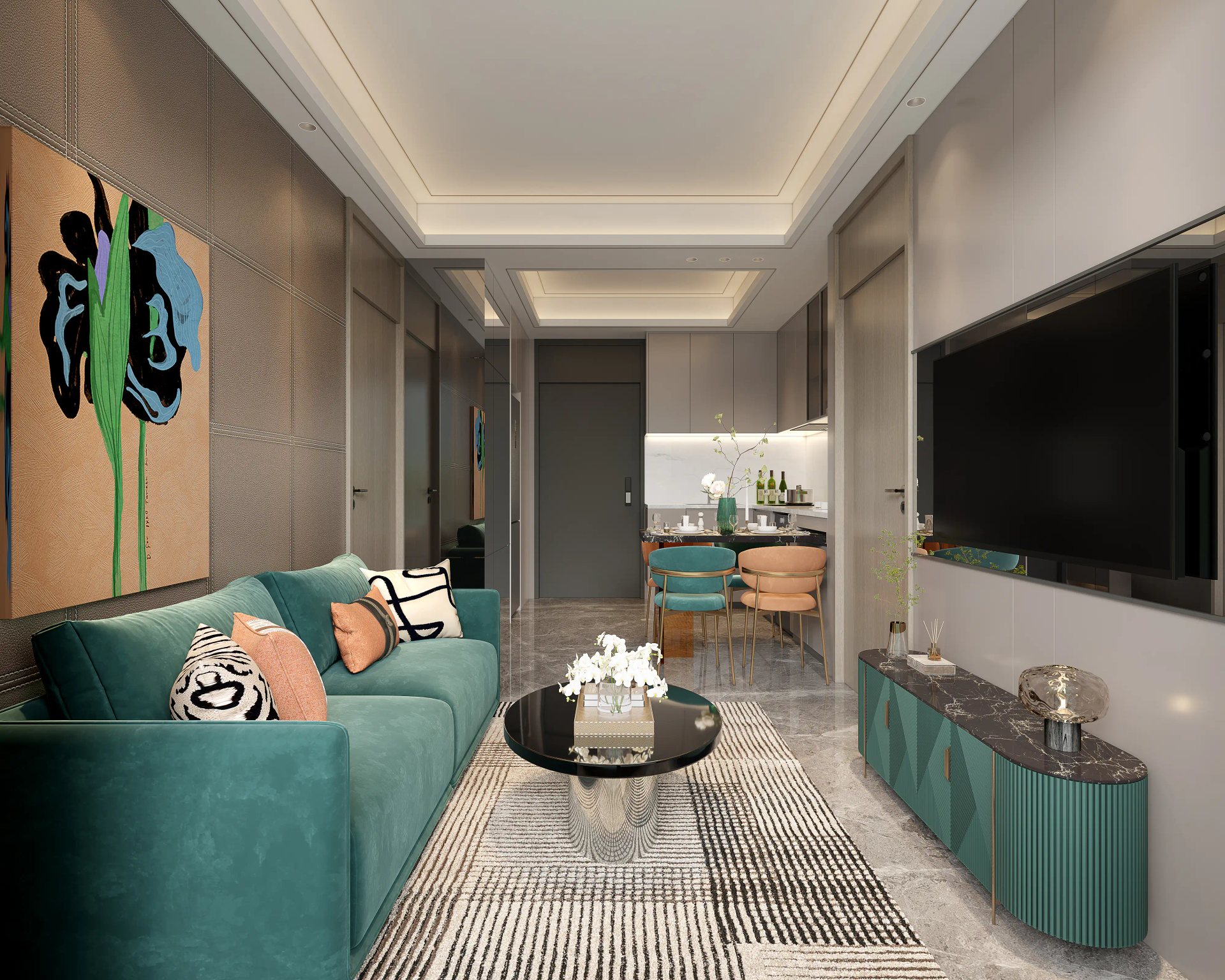 Fantasea Condo Rawai, Rawai, Phuket – 1-bedroom (Type B) - living area