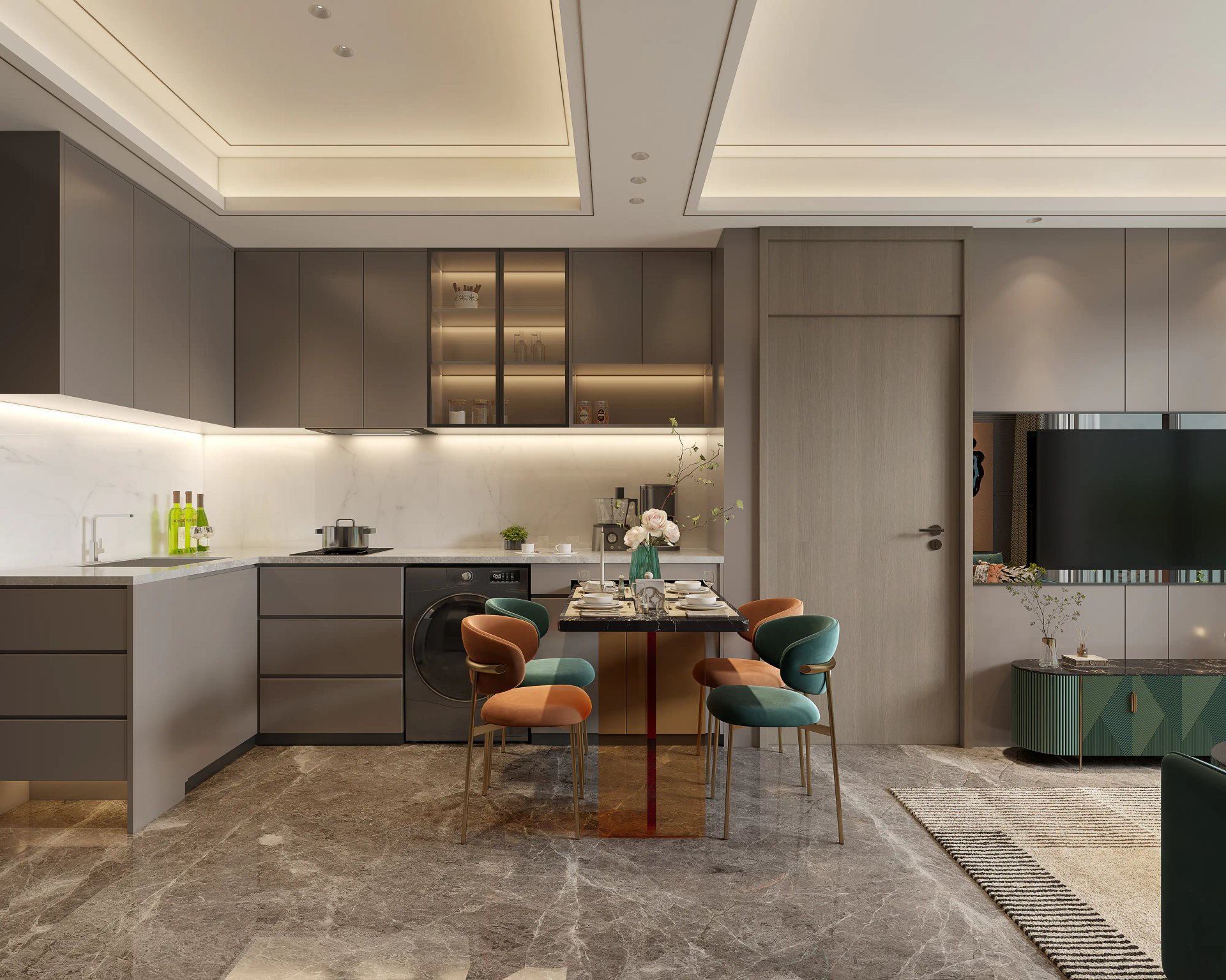 Fantasea Condo Rawai, Rawai, Phuket – 1-bedroom (Type B) - kitchen and dining